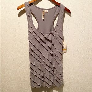 NWT Ruffle Racerback Tank